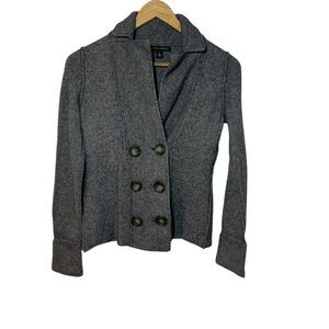 Banana Republic Womens Lambswool Blend Moto Warm Jacket S Boho Grunge Winter